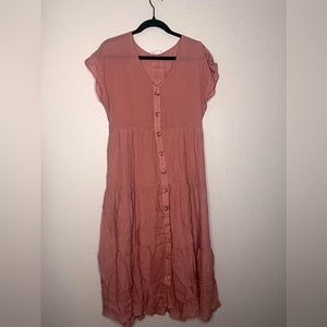 Blu Pepper Midi Button Front Dress